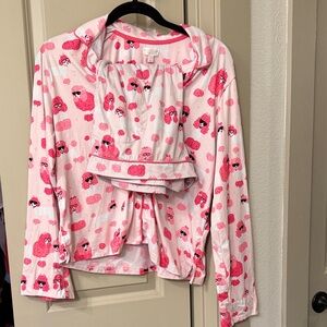 Charming Pink Owl Women's Pajama Set